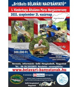 A Britbaits a Belavári Nagybányató Vándorkupájának főtámogatója!