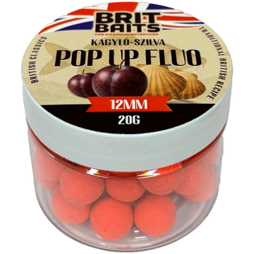 BritBaits Pop Up fluo Kagyló-Szilva 12 mm
