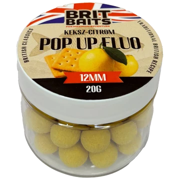 BritBaits Pop Up fluo Keksz-Citrom 12 mm