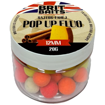 BritBaits Pop Up fluo 4xColor Mix Sajtos-Fahéj 12 mm