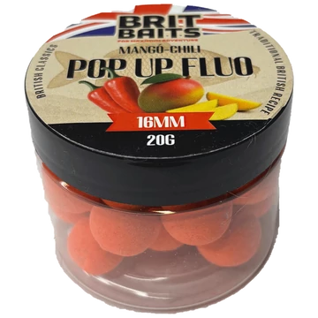 BritBaits Pop Up fluo Mangó-Chili 16 mm