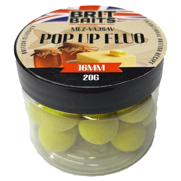 BritBaits Pop Up fluo Méz-Vajsav 16 mm
