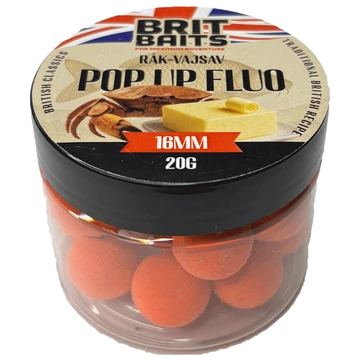 BritBaits Pop Up fluo Rák-Vajsav 16 mm
