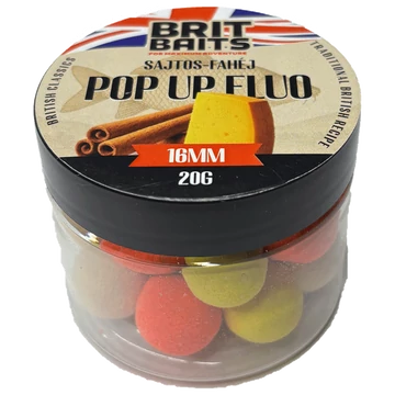 BritBaits Pop Up fluo 4xColor Mix Sajtos-Fahéj 16 mm