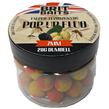 BritBaits Pop Up Dumbell fluo Faeper-Tűzőszúnyog 7 mm