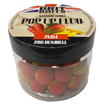 BritBaits Pop Up Dumbell fluo Mangó-Chili 7 mm