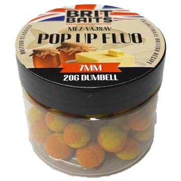 BritBaits Pop Up Dumbell fluo Méz-Vajsav 7 mm